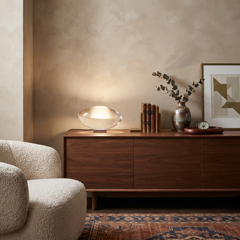 Crystal Pebble Table Lamp