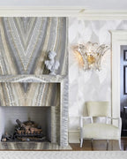 Modern Petal Art Glass Wall Sconce in Classic Interior Setting