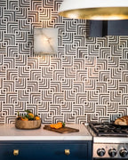 Modern Alabaster Art Glass Wall Sconce in Modern Kitchen Interior