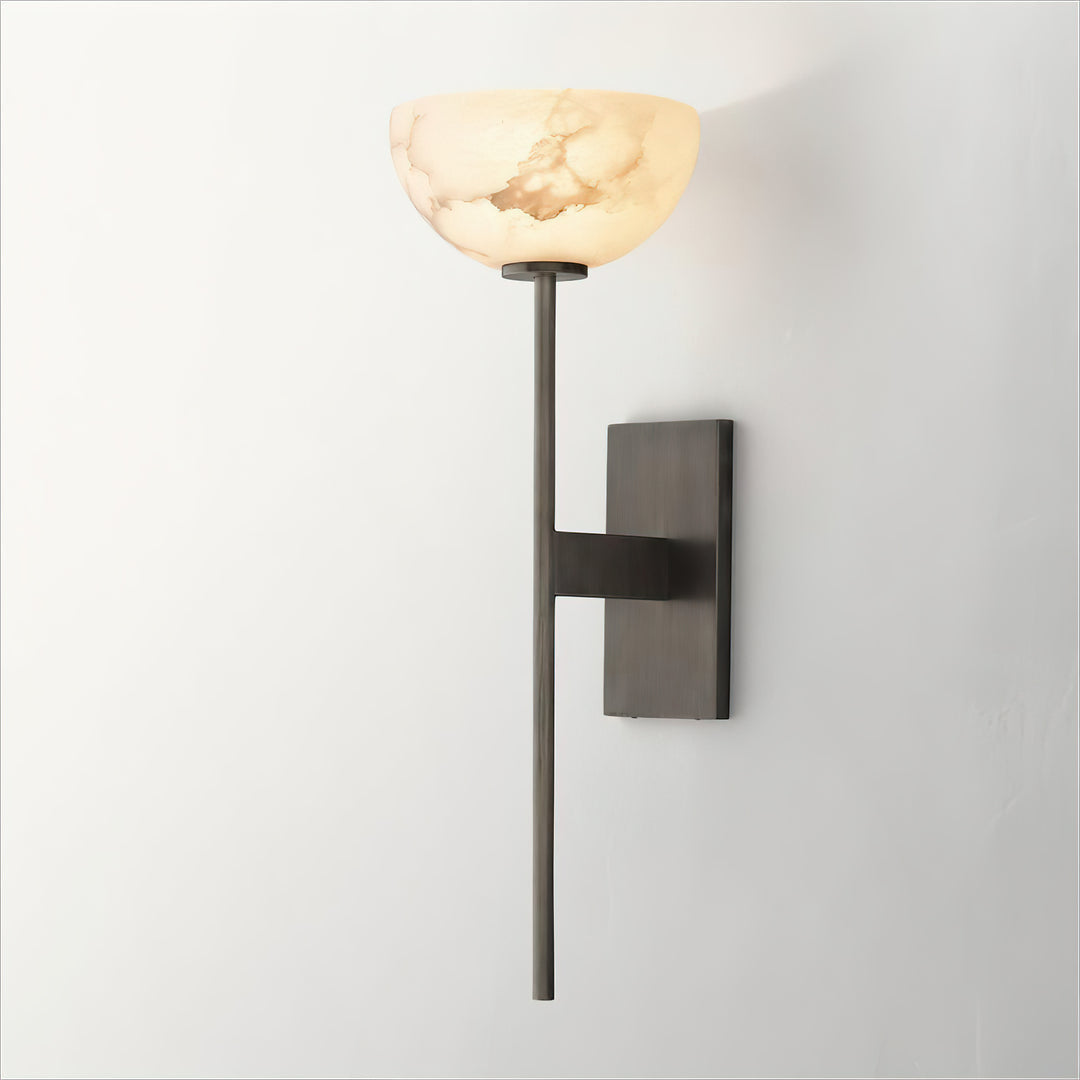 Cupa Alabaster Torchiere Sconce