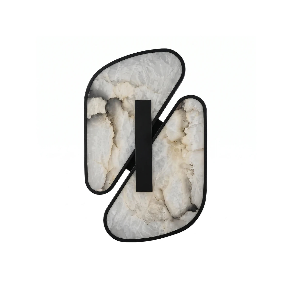 Curved Alabaster Backlit Wall Sconce main product image for soft modern living room wall lighting