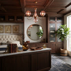Curved Brass Rose Chandelier