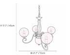 Curved Brass Rose Chandelier