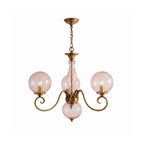 Curved Brass Rose Chandelier