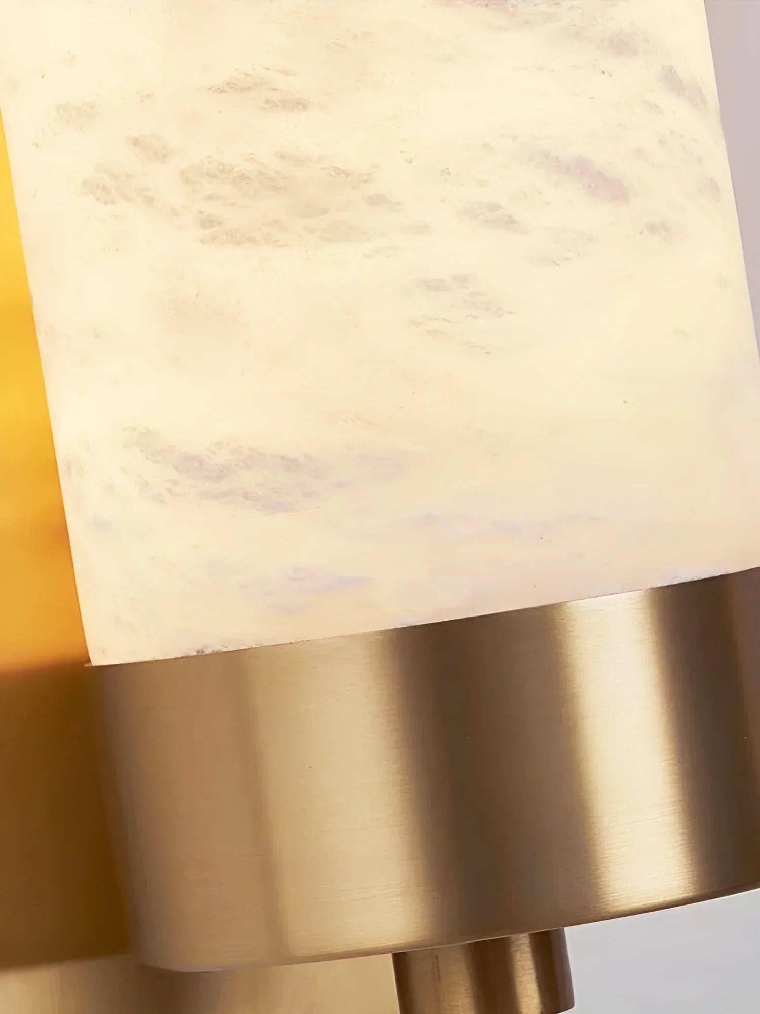 Cylindra Alabaster Brass Wall Light