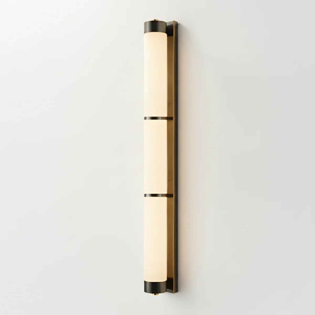 Cylindra Alabaster Brass Wall Light
