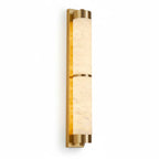 Cylindra Alabaster Brass Wall Light