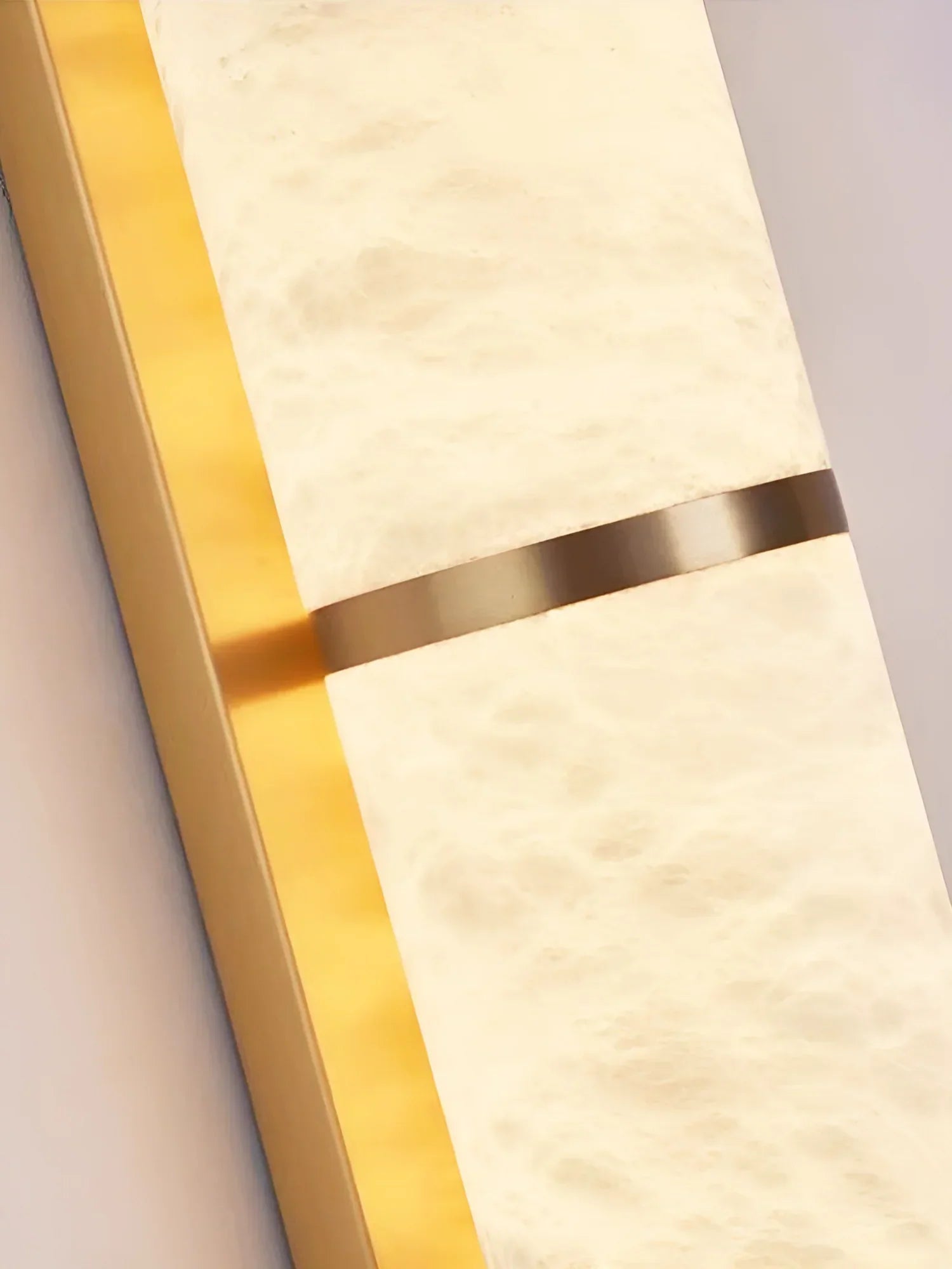 Cylindra Alabaster Brass Wall Light