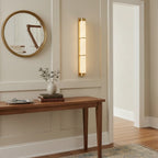 Cylindra Alabaster Brass Wall Light
