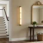 Cylindra Alabaster Brass Wall Light