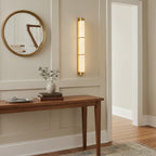 Cylindra Alabaster Brass Wall Light