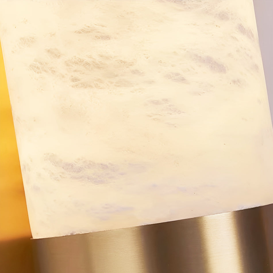 Cylindra Alabaster Brass Wall Light