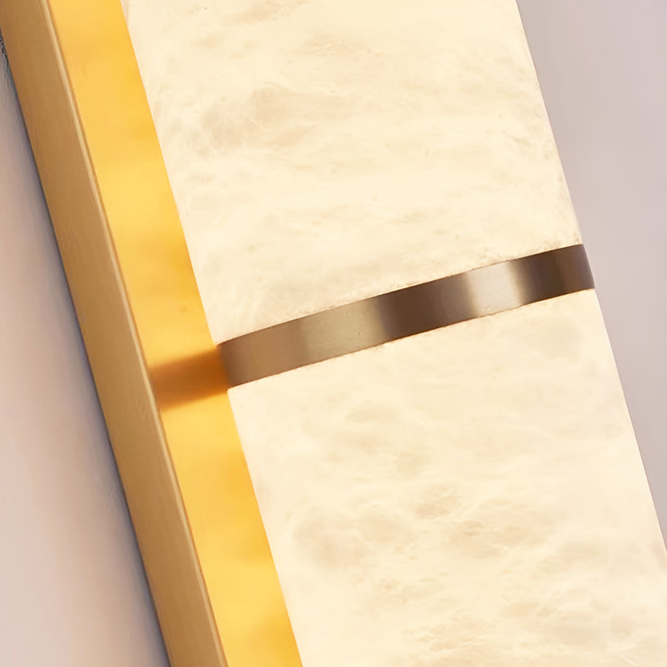 Cylindra Alabaster Brass Wall Light