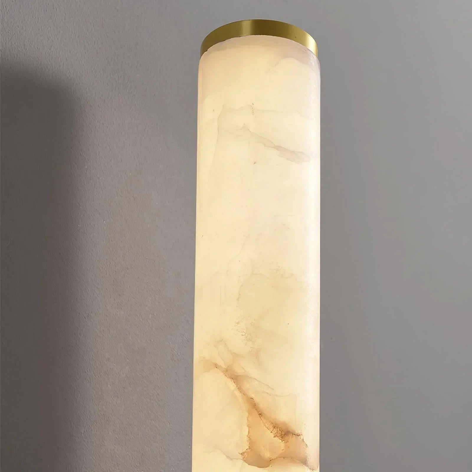 Zylindrische Wandleuchte aus Alabasterlinie
