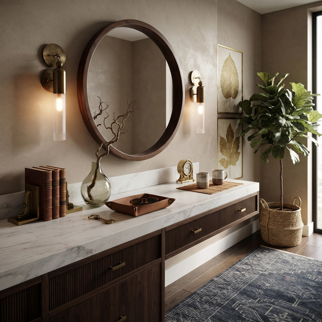 Cylindrical Frosted Wall Light