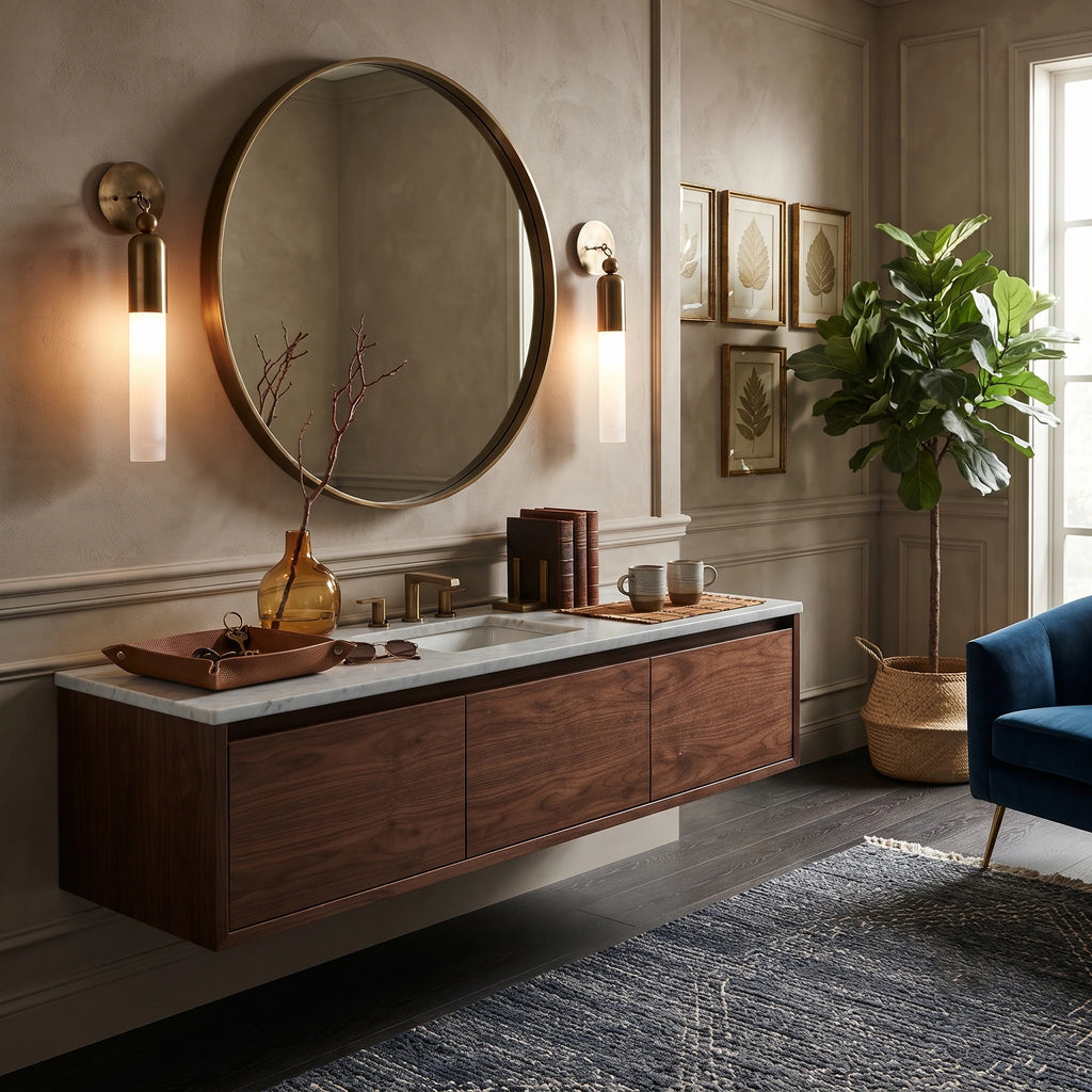 Cylindrical Frosted Wall Light