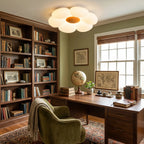 Flower Petal Ceiling Lamp Over Home Office Desk