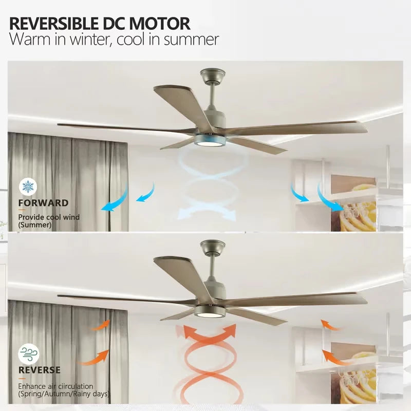Dark Walnut Streamline Ceiling Fan