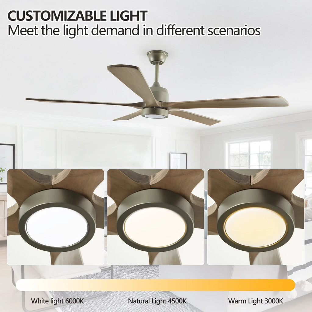 Dark Walnut Streamline Ceiling Fan
