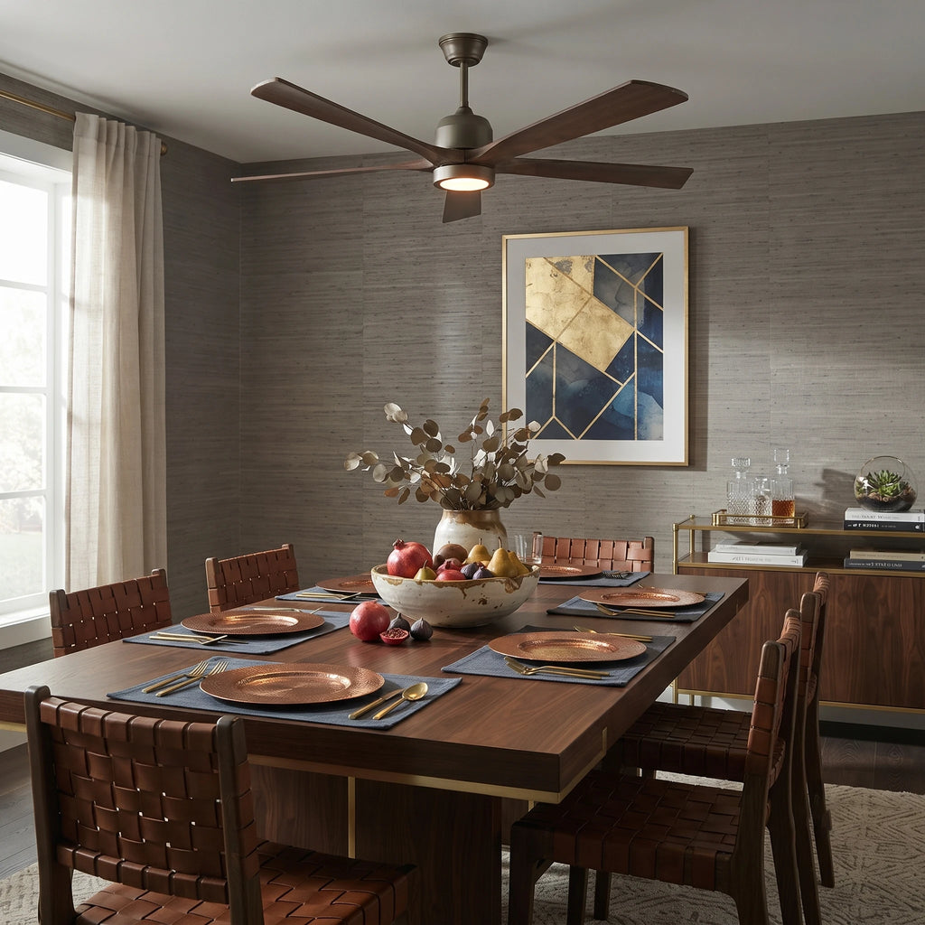 Dark Walnut Streamline Ceiling Fan