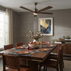 Dark Walnut Streamline Ceiling Fan