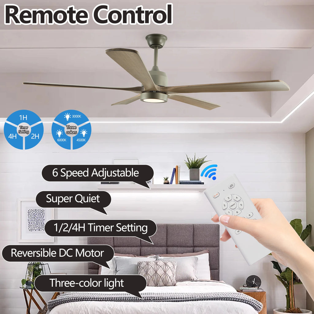 Dark Walnut Streamline Ceiling Fan