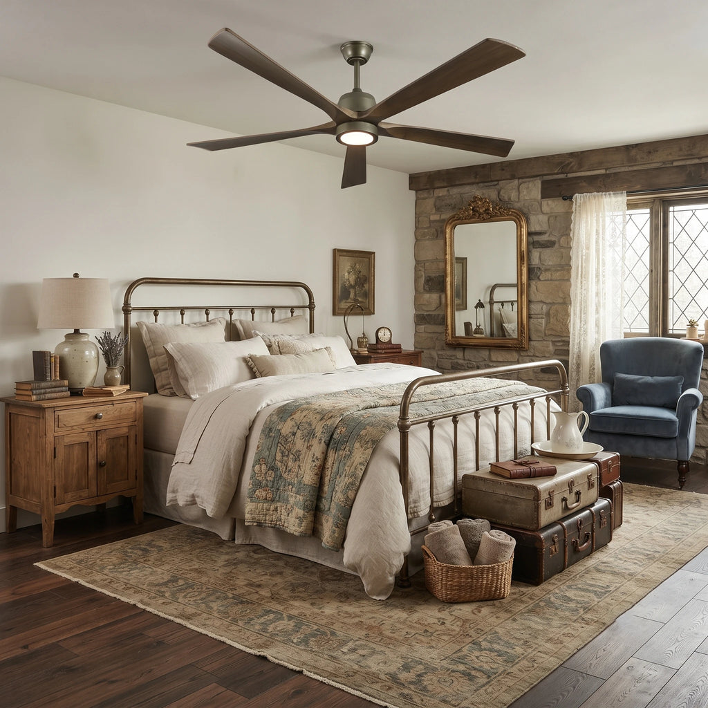 Dark Walnut Streamline Ceiling Fan