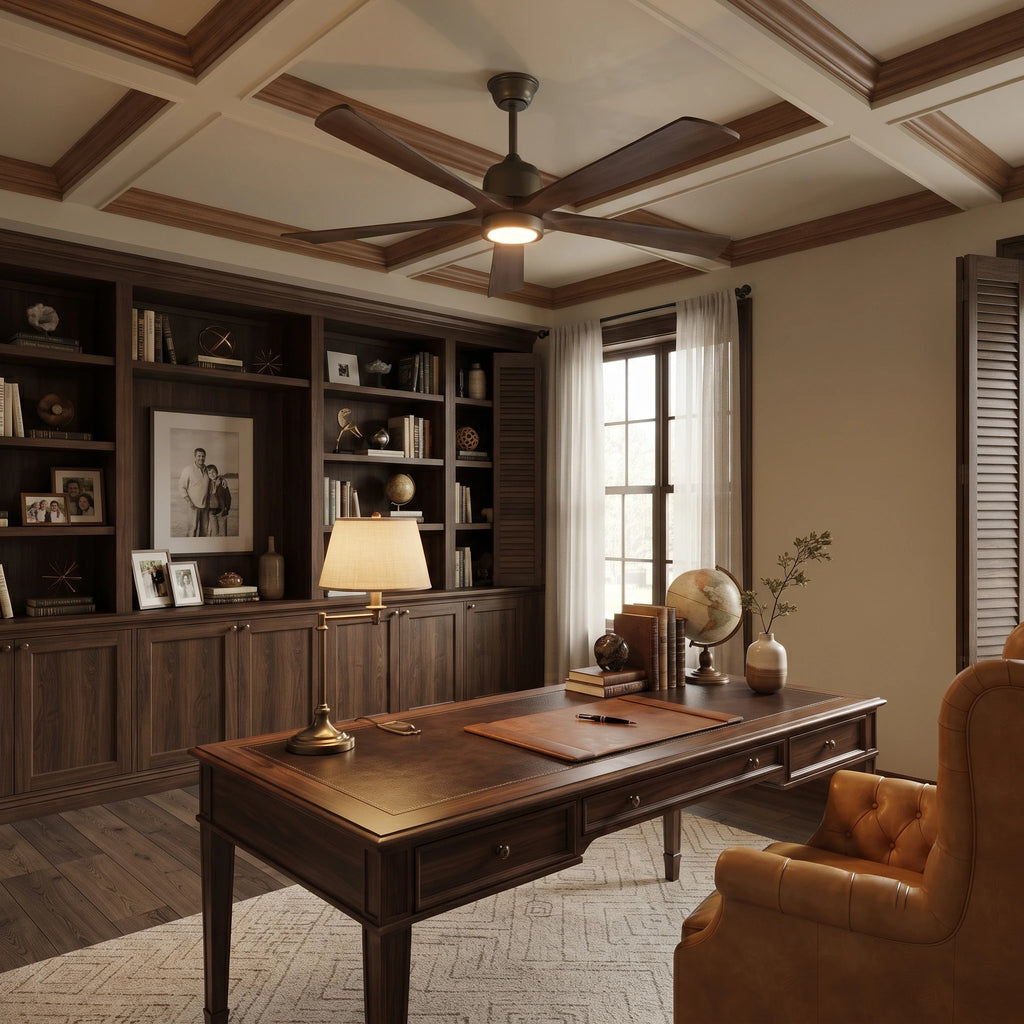 Dark Walnut Streamline Ceiling Fan