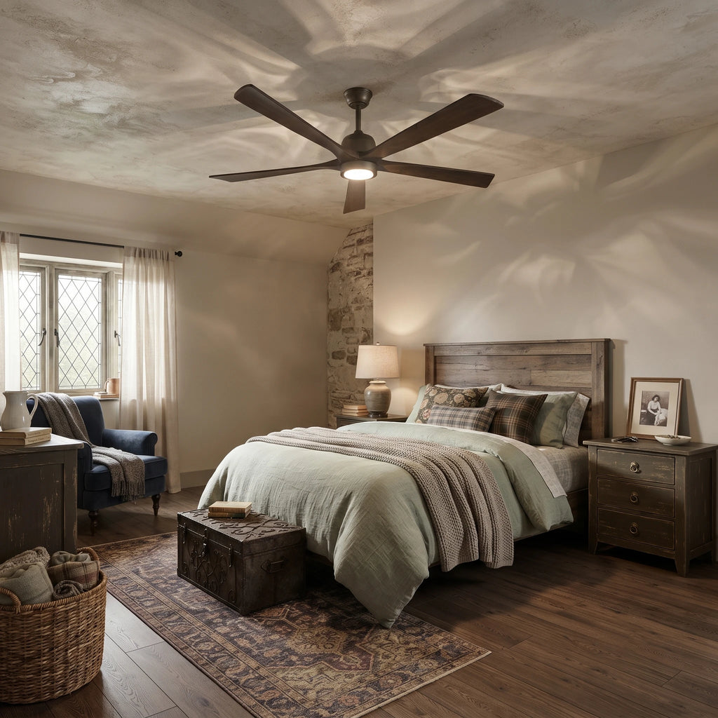Dark Walnut Streamline Ceiling Fan