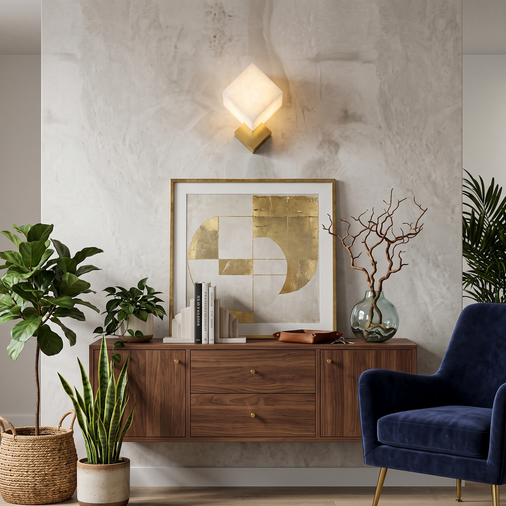 Diamond Alabaster Sconce