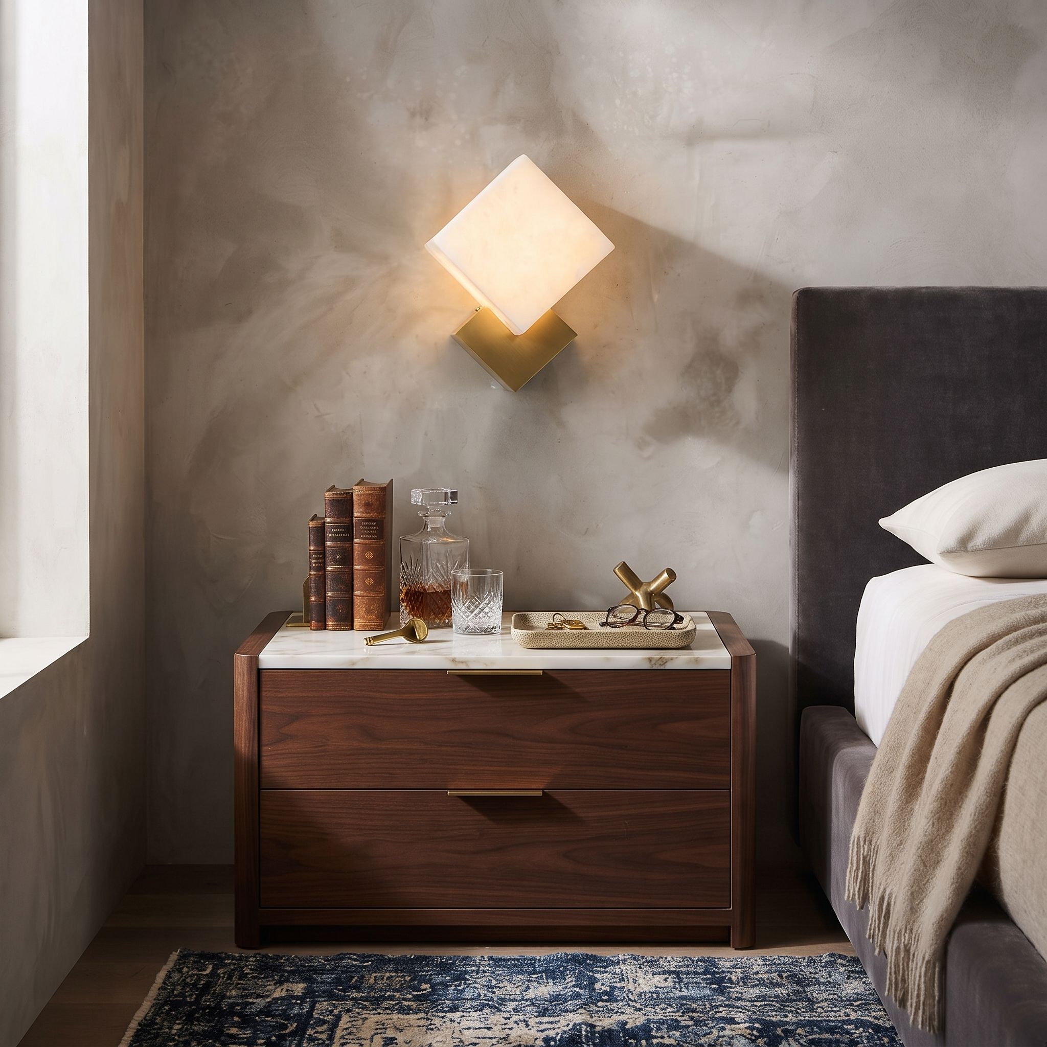 Diamond Alabaster Sconce