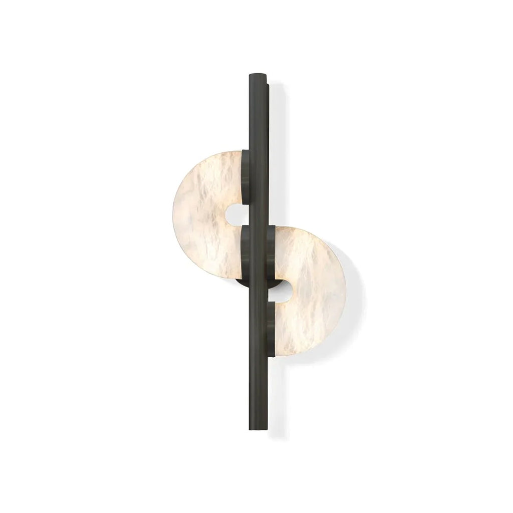 Dolly Alabaster Geometric Sconce