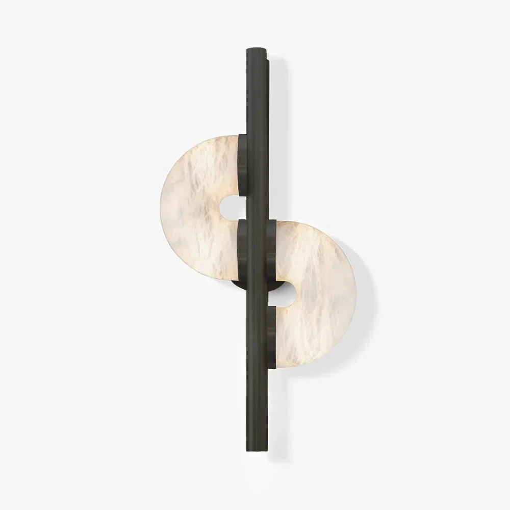 Dolly Alabaster Geometric Sconce