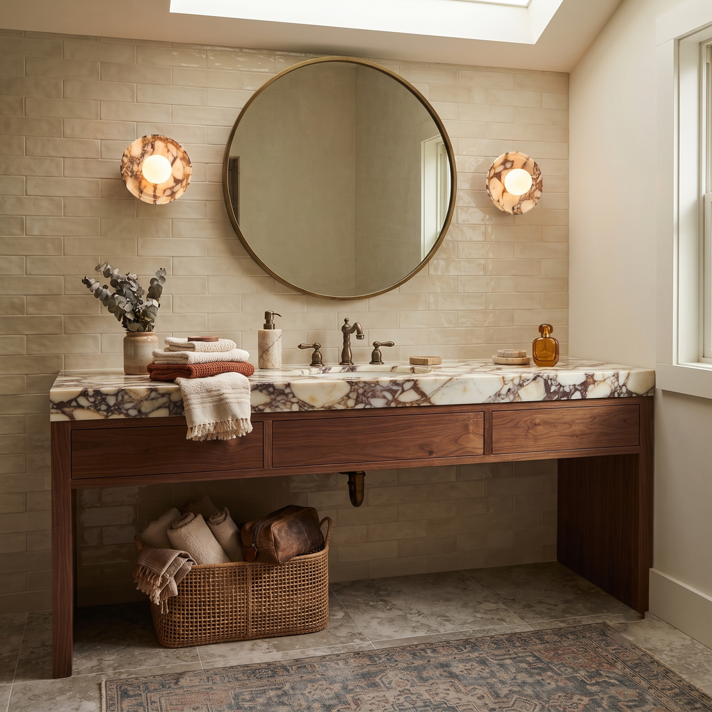 Dolly Circular Alabaster Sconce