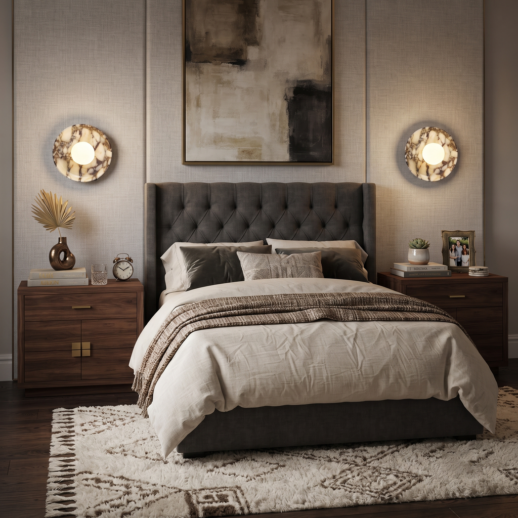 Dolly Circular Alabaster Sconce