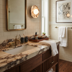 Dolly Circular Alabaster Sconce