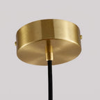 Close Up View of Brass Canopy and Suspension Cord