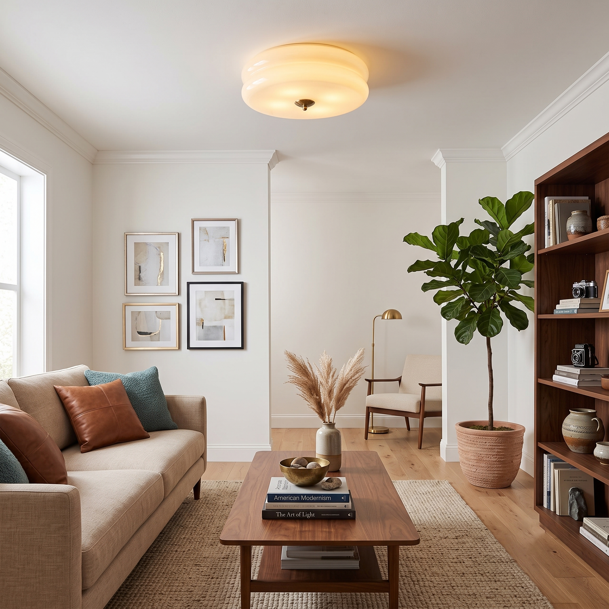 Double-Disc Metal Flush Mount