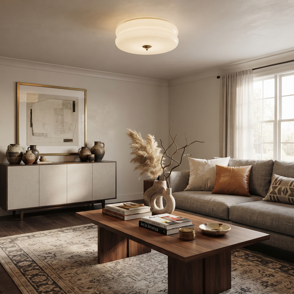 Double-Disc Metal Flush Mount