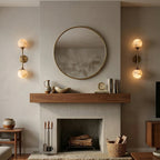 Double Alabaster Globe Wall Sconce
