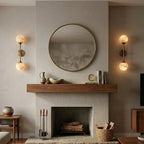 Double Alabaster Globe Wall Sconce