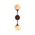 Double Alabaster Globe Wall Sconce