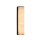 Double Cylinder Alabaster Tubular Wall Sconce
