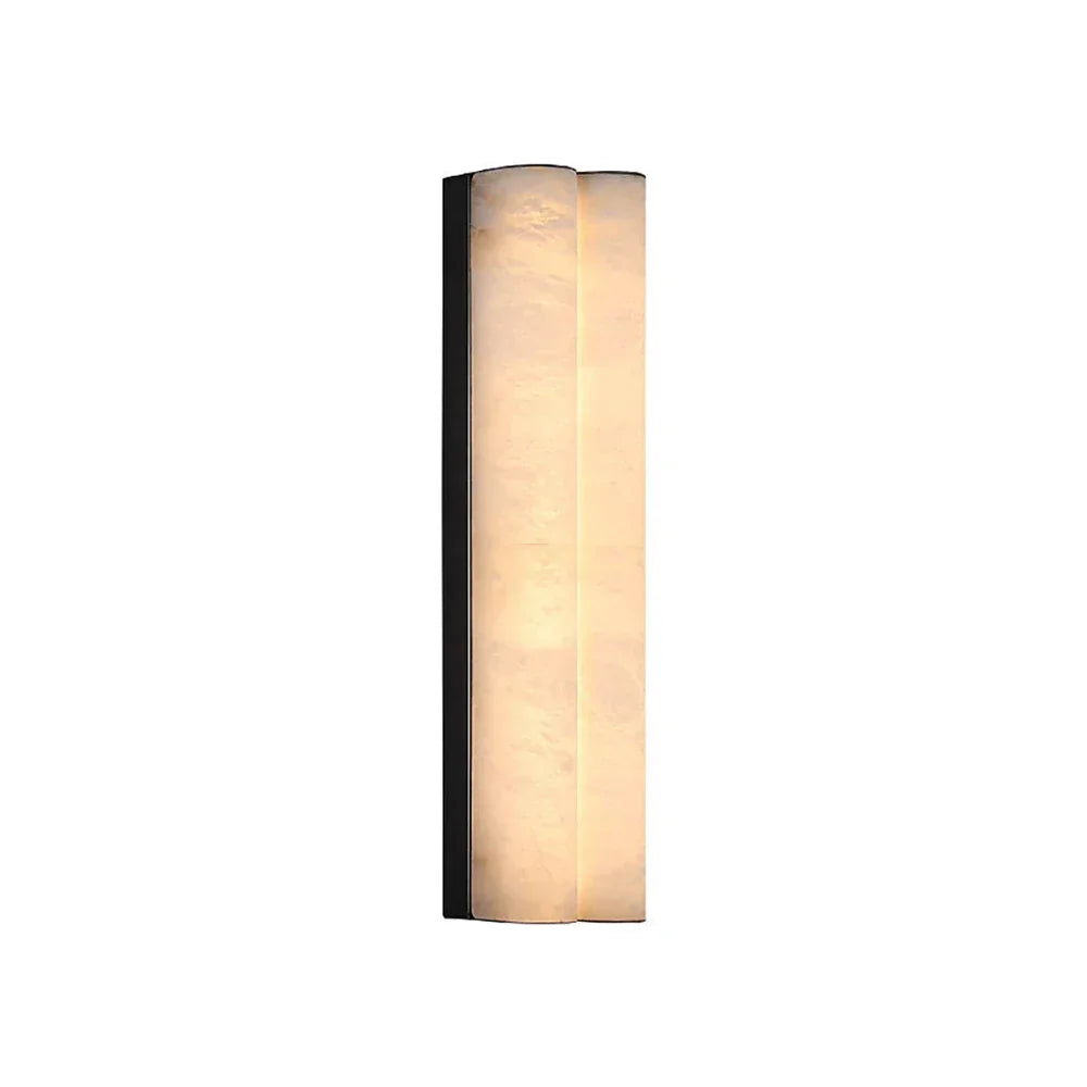 Double Cylinder Alabaster Tubular Wall Sconce