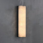 Double Cylinder Alabaster Tubular Wall Sconce