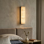 Double Cylinder Alabaster Tubular Wall Sconce
