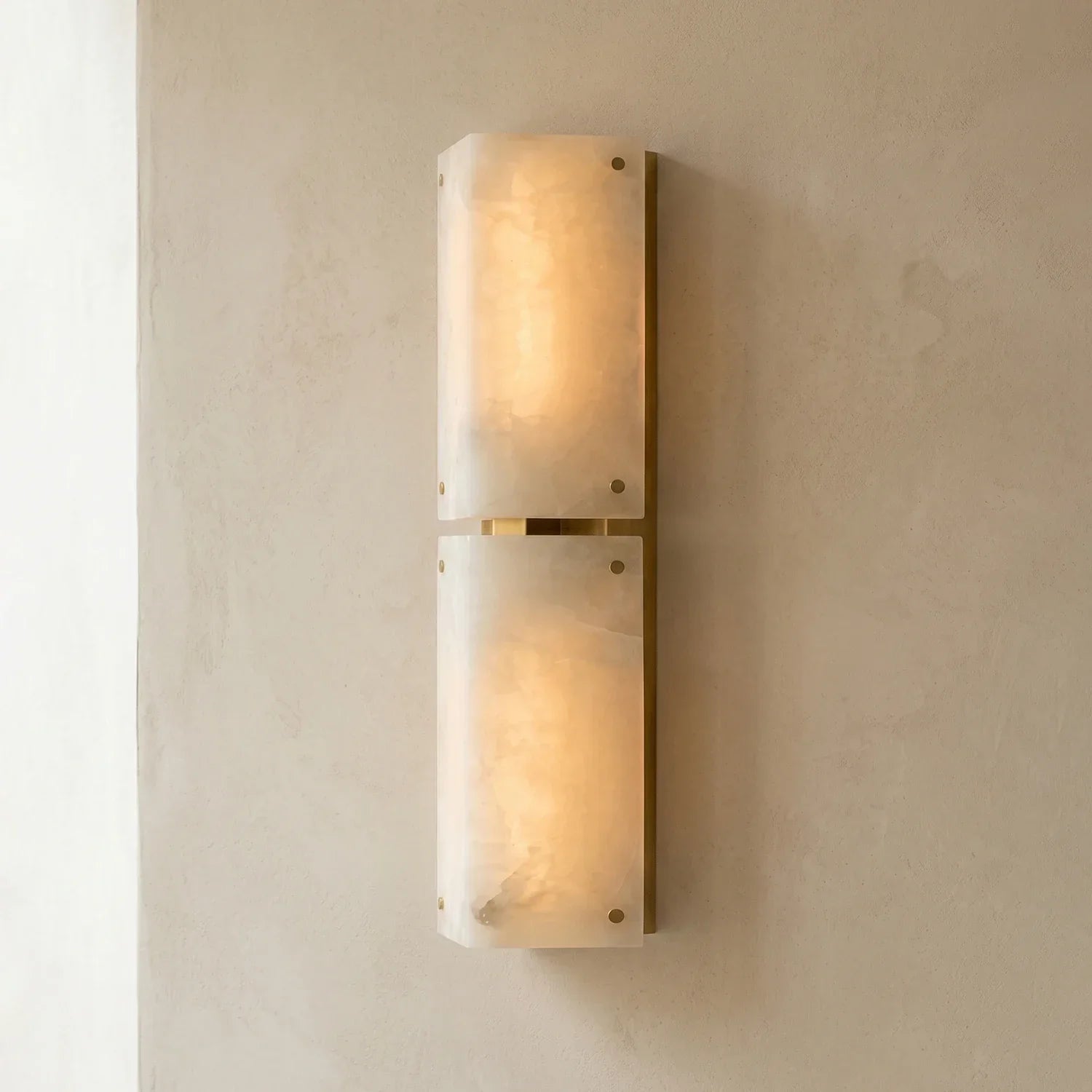 Double Panel Aurelia Alabaster Wall Lamp