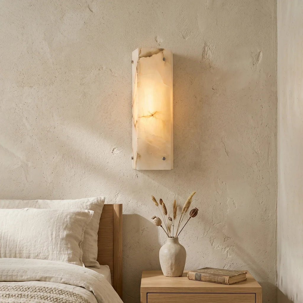 Double Panel Aurelia Alabaster Wall Lamp