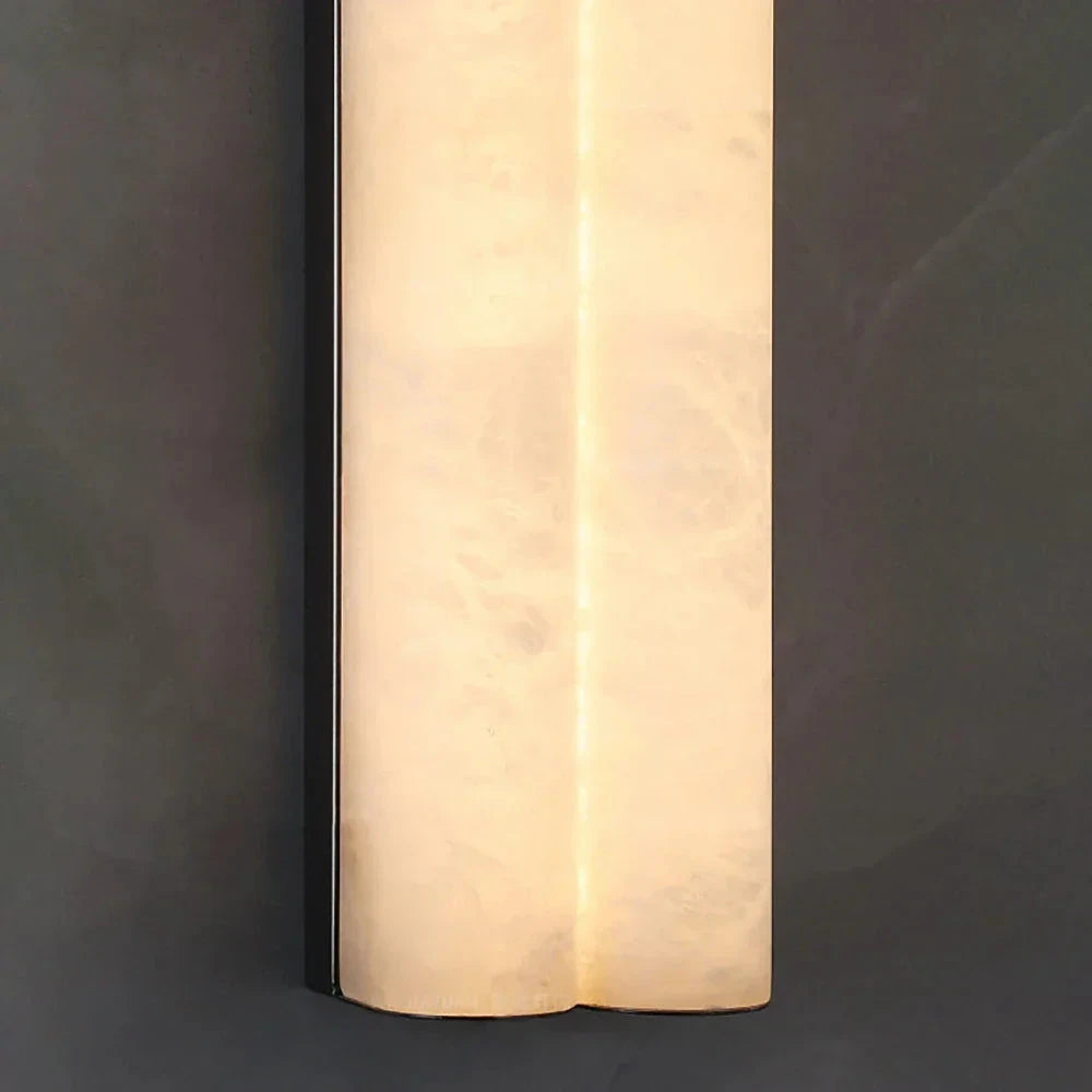 Close Up View of Glowing Translucent Alabaster Stone Texture