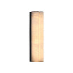Modern Double Cylinder Alabaster Wall Sconce on Pure White Background